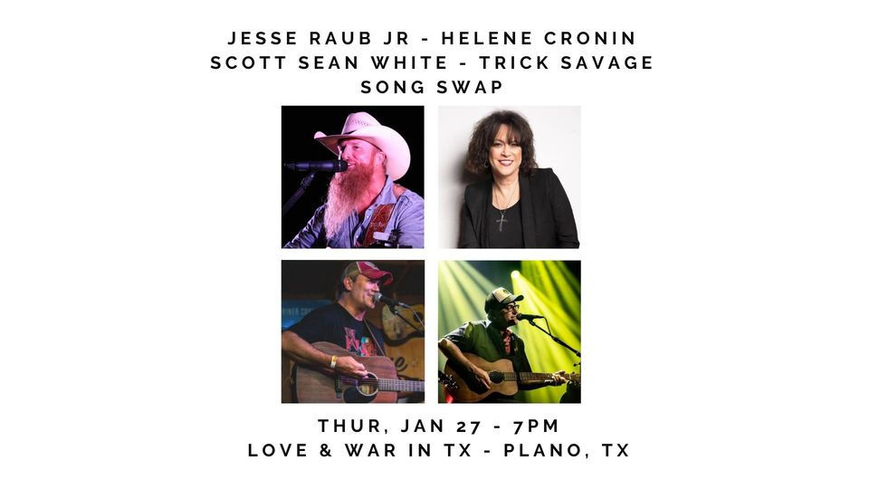 Song Swap w/Jesse Raub Jr, Helene Cronin, Scott Sean White and Trick Savage
