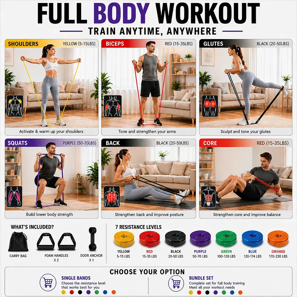 Миниатюра: Premium 2m Resistance Band for Fitness, Strength & Home Workout