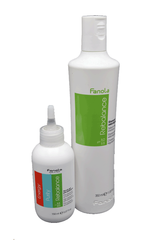 Rebalance Pakket - Vet Haar Scrub Gel + Shampoo - Fanola