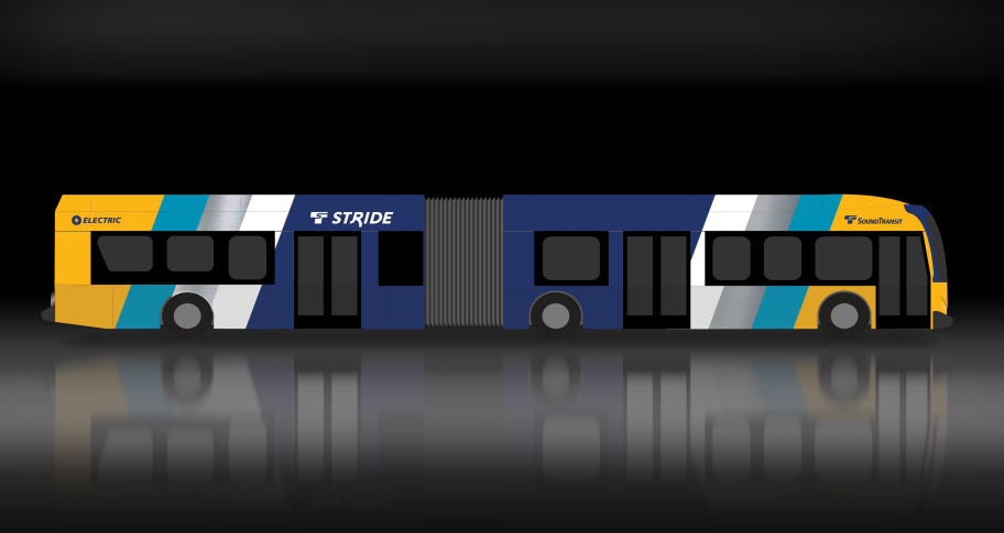 All electric articulated Stride buses will be used on the S3 Line.