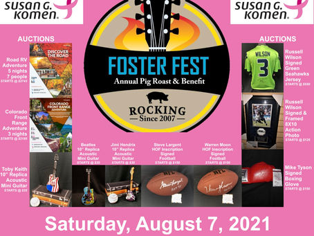 Foster Fest benefit for Susan G Komen at KCC Aug. 7