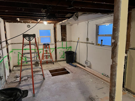 Bathrooms remodel under way