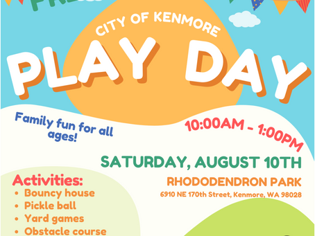Kenmore's Play Day and Movie Night Aug. 10 and 14