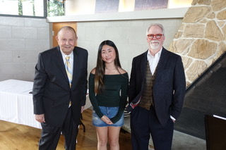 McMaster Award winner David Baker, Emerging Leader Awardee Emma Choi, and Making a Difference for Business Service honoree Jason Parker