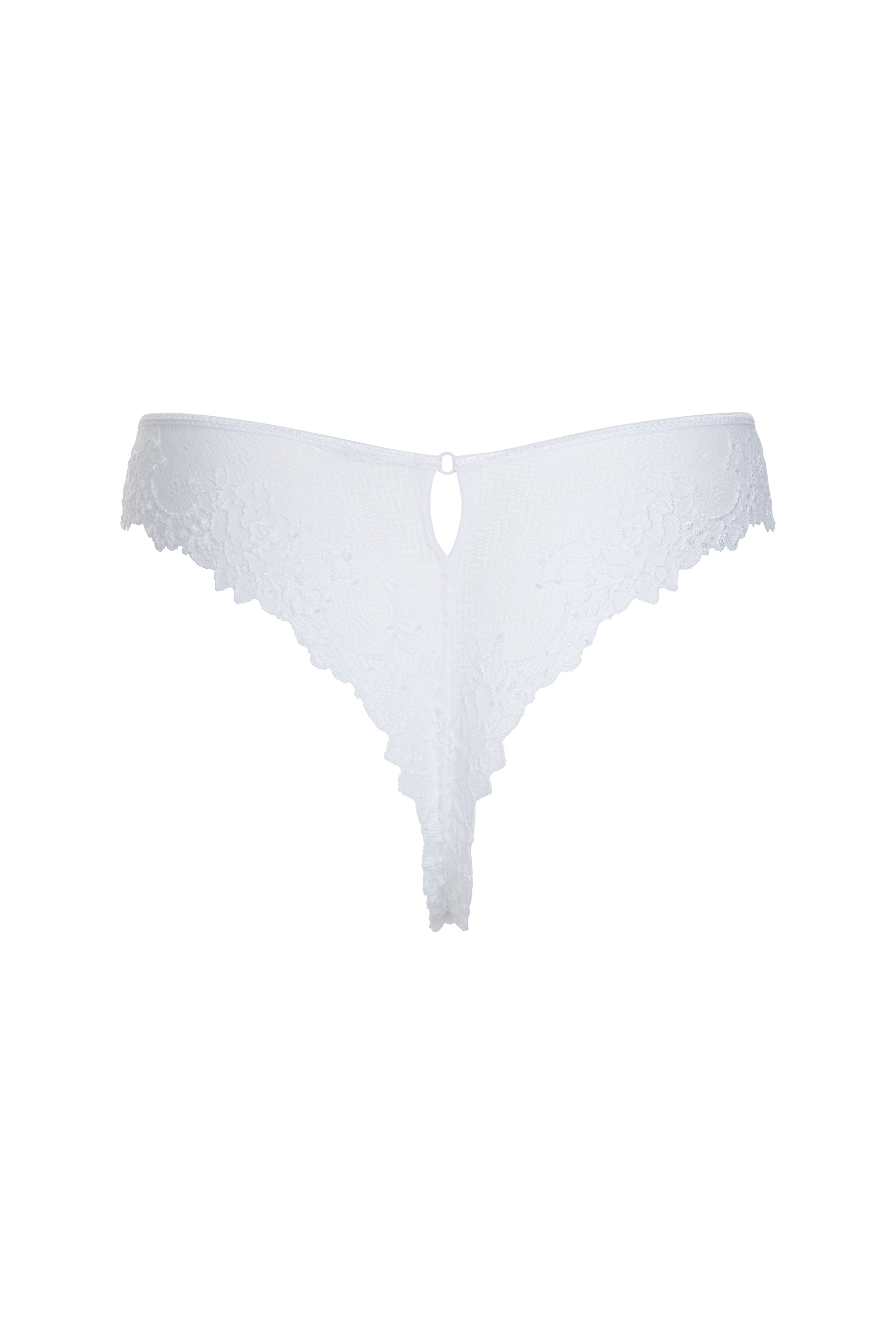 CHARLENE WHITE LACE KNICKERS WITH SWAROVSKI™ CRYSTALS