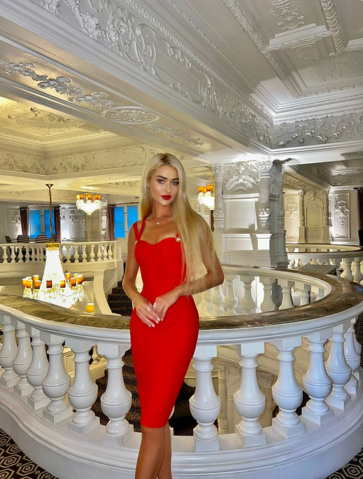 red dress with gold zipper Andrea Work Dress
