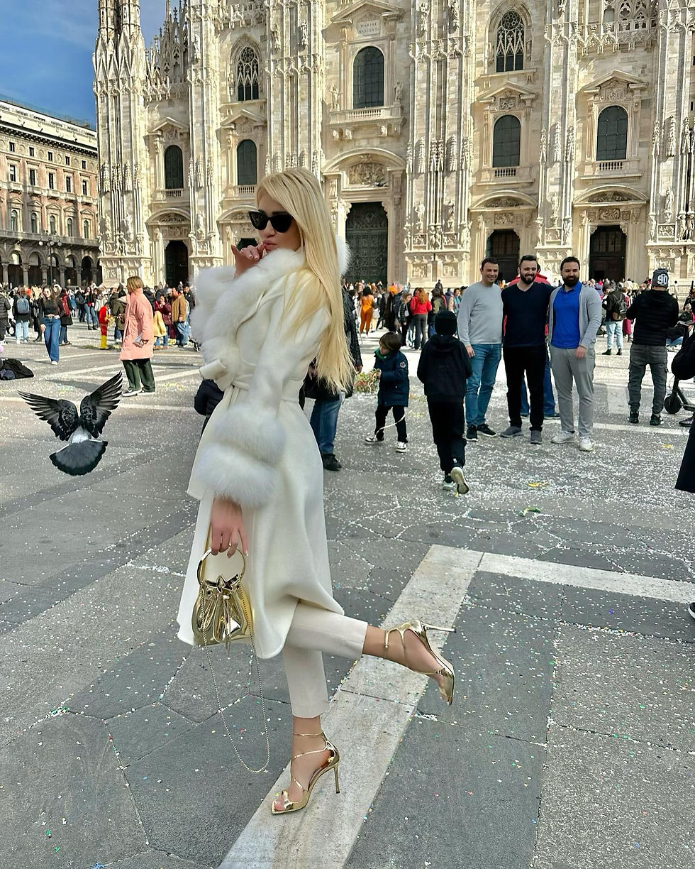 Thumbnail: Celine Wool trench coat with detachable faux fur
