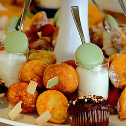 dessertbuffet, dessert, poffertjes, chocomousse