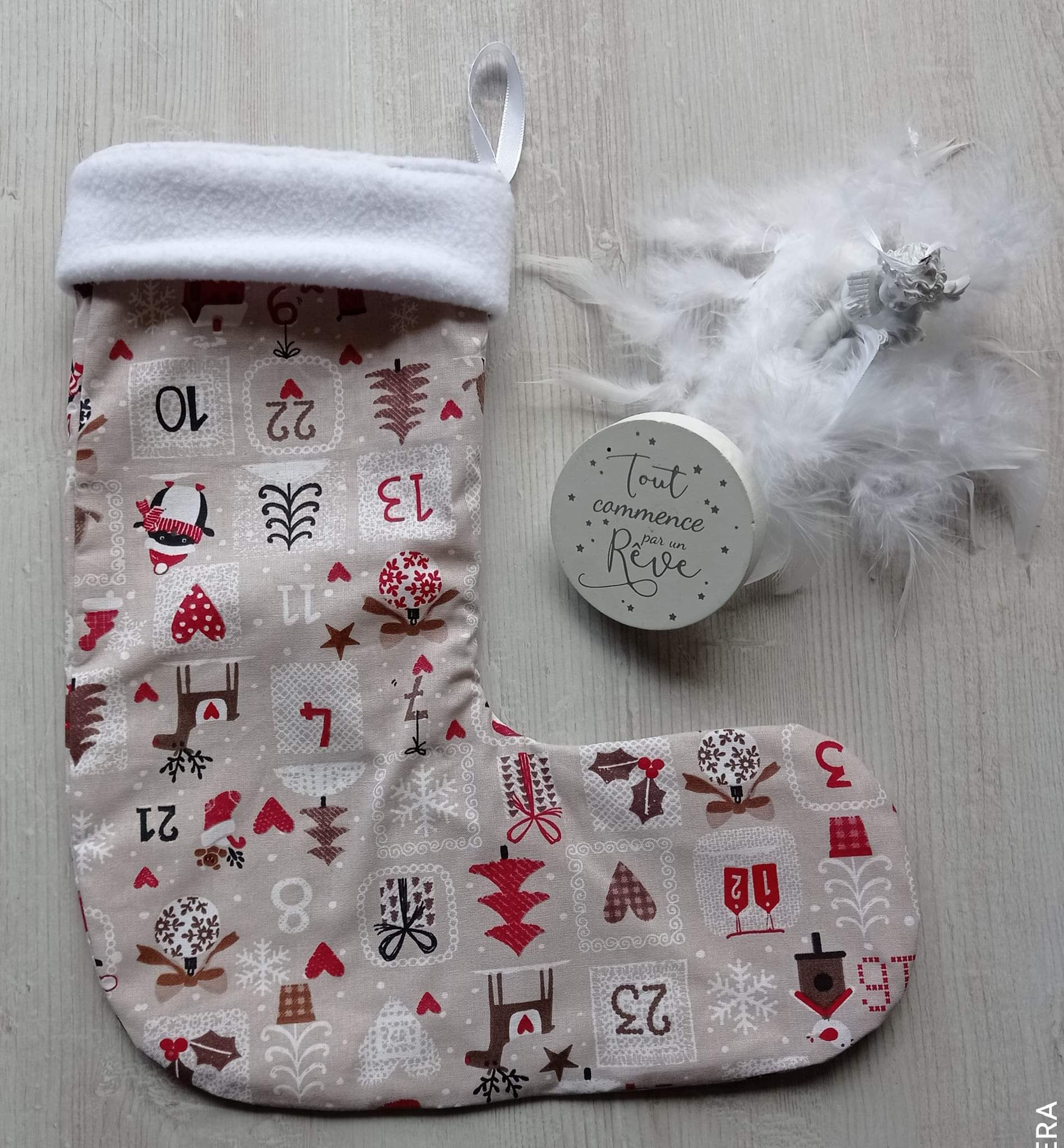 Chaussette de Noël fait main