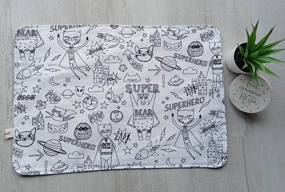 set de table à colorier