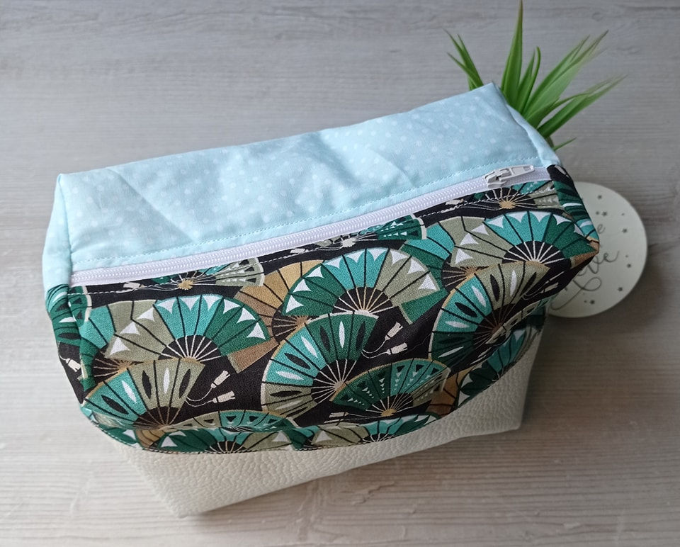trousse de toilette en coton fait main