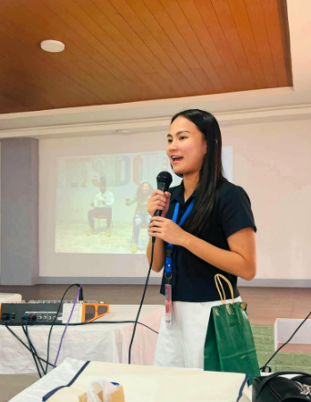 Ms. Arabella A. Yazon on her duty in DEPED SDO Sto. Tomas City (Photo: Contributed/Official Documentation)