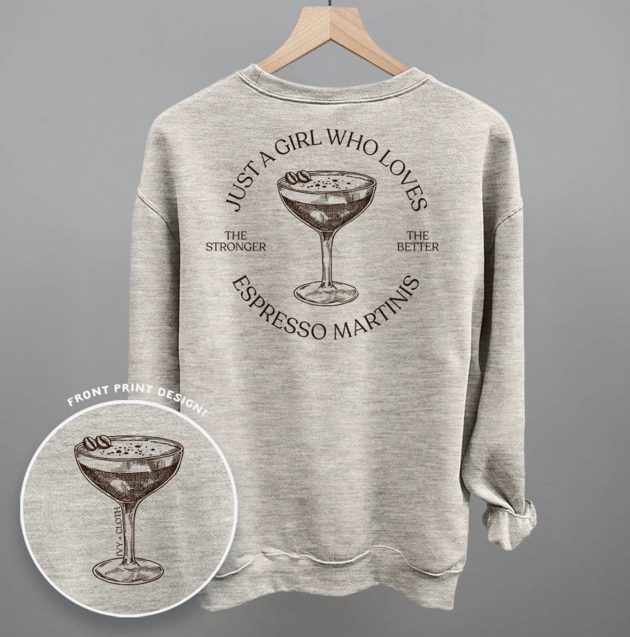 Just a Girl Who Loves Espresso Martinis Crewneck Sweatshirt 
