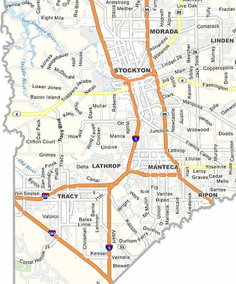 alt=" Map of Winching Service Area Coverage | San Joaquin County | Fixit Towing & Road Service"