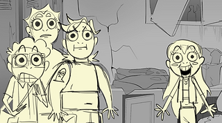 Animatic frame from the film