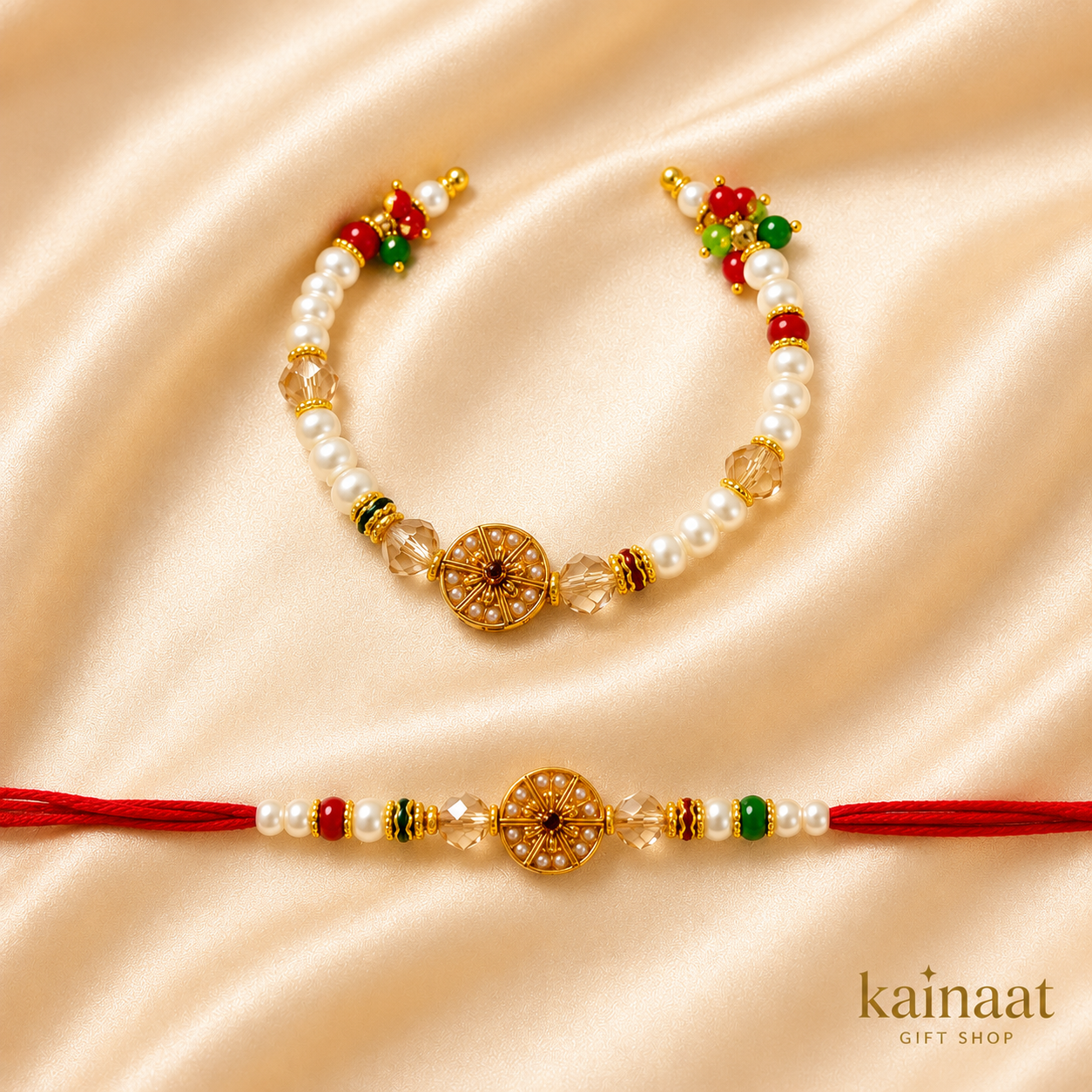 Pearl Harmony Couple Rakhri