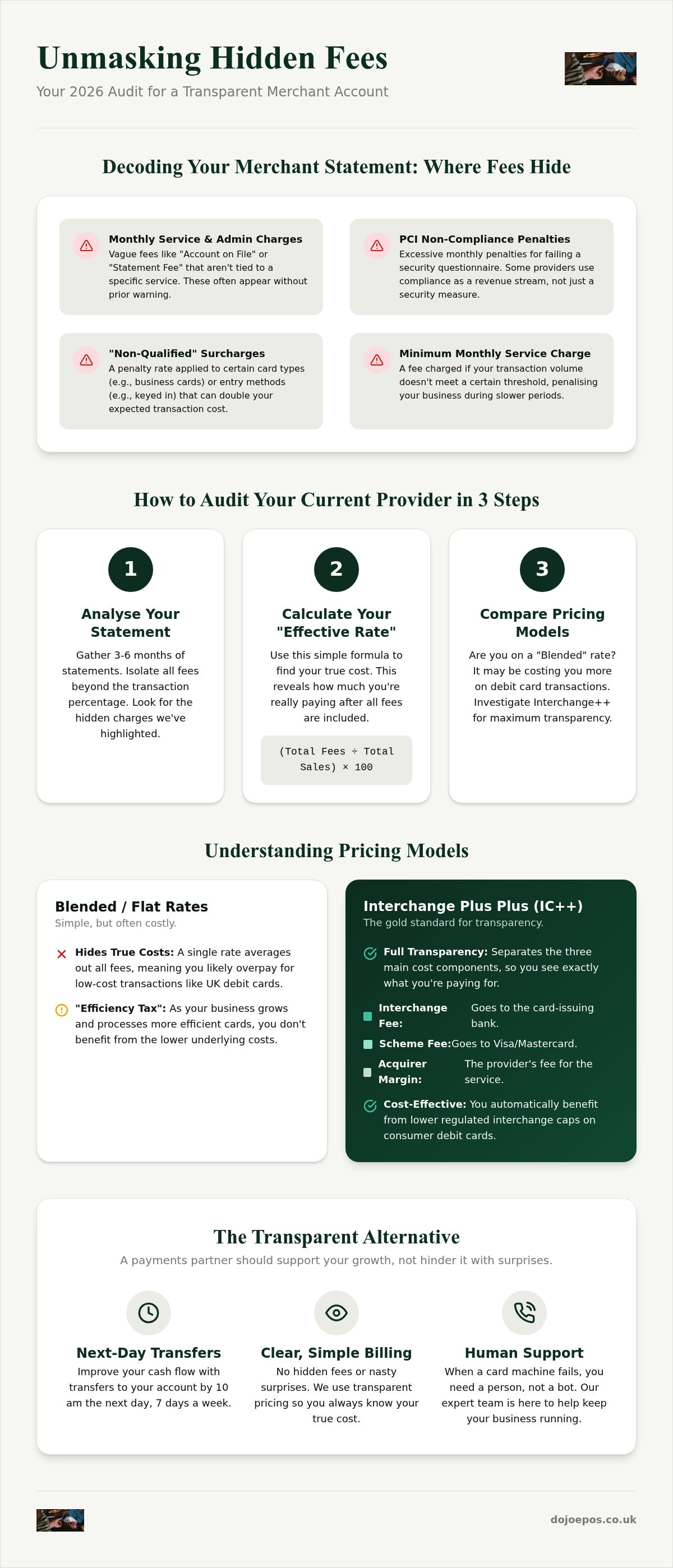 Merchant account with no hidden fees