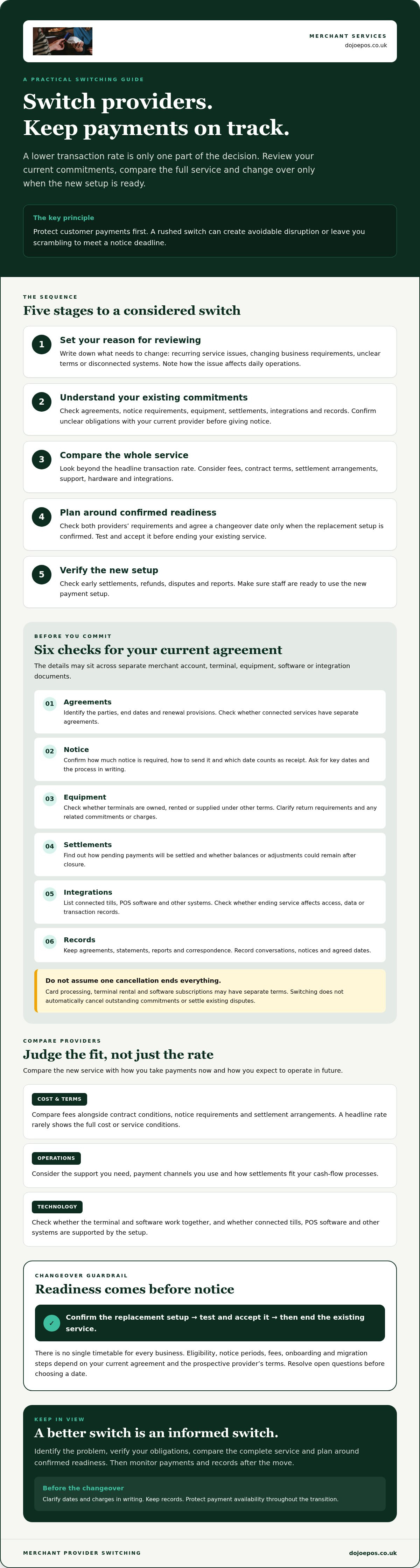 How to switch merchant providers