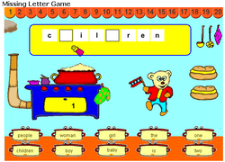Missing Letters Game
