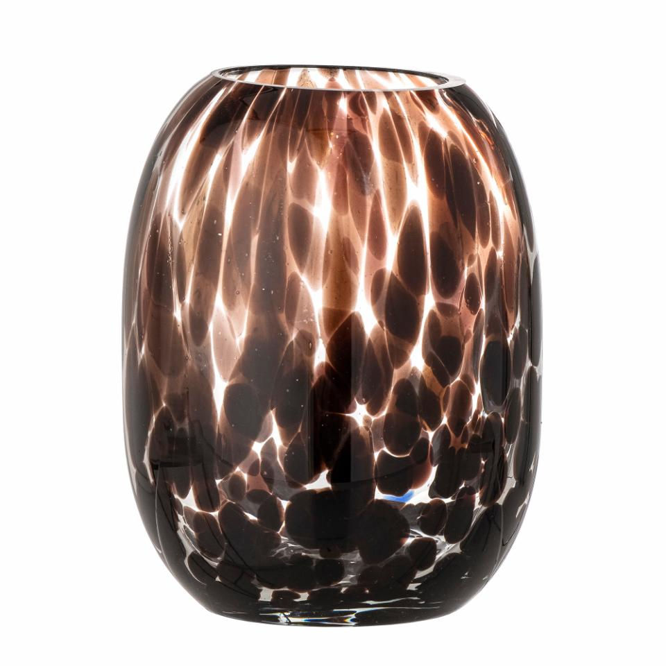 Crister Vase, Marron, Verre