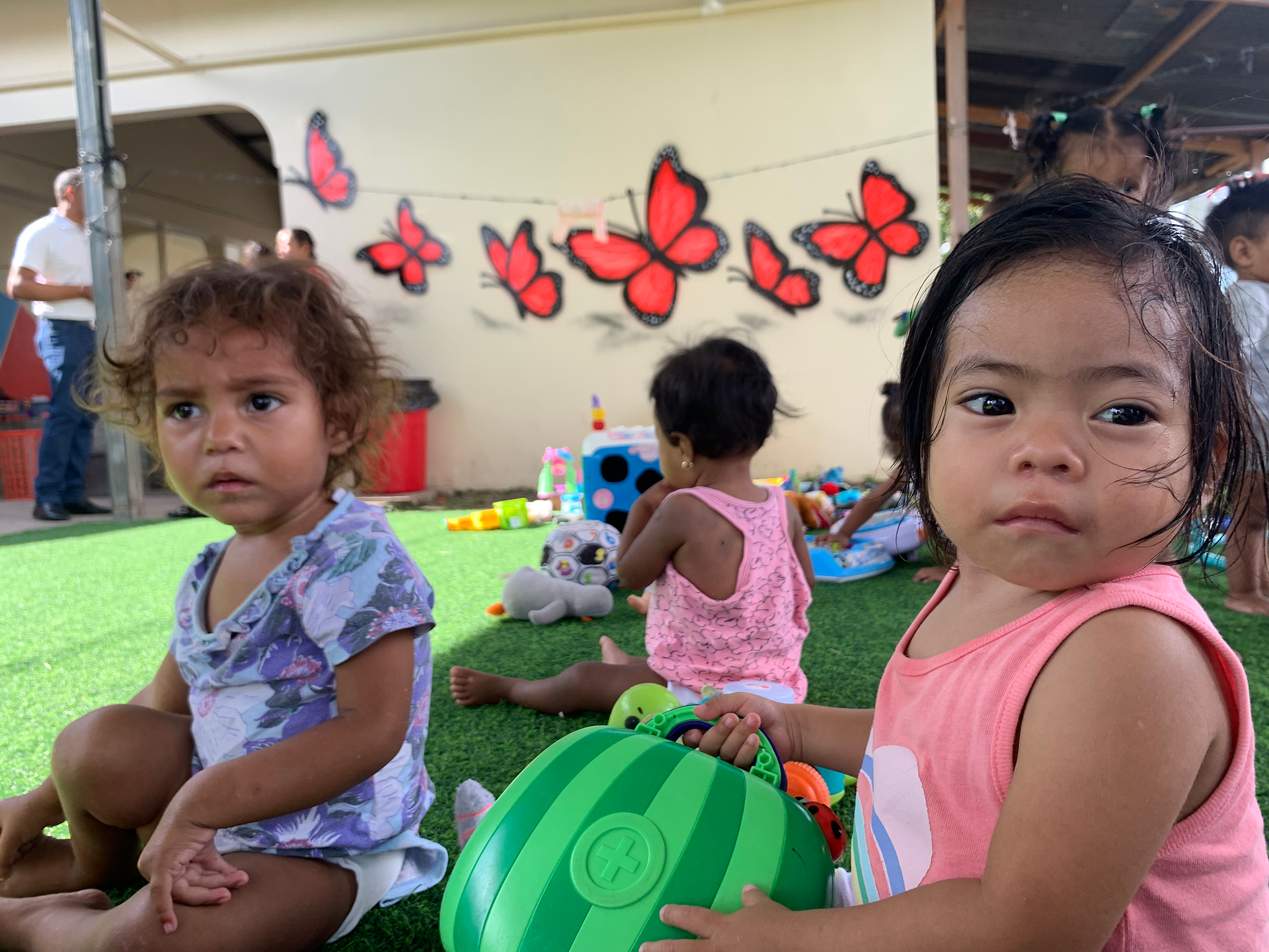 Playing outside at the nutrition center