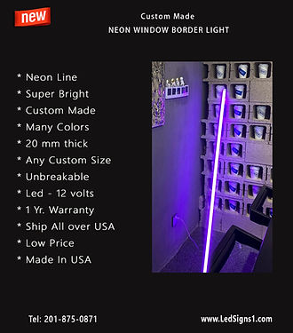 Led Neon Window Border straight Line light