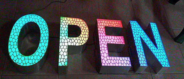 RGB Magic Color Changing Led Channel Letters 2