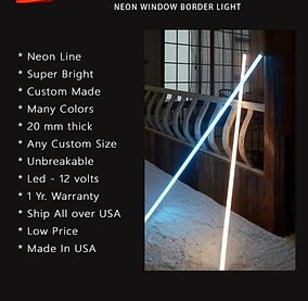 Led Neon Window Border straight Line light