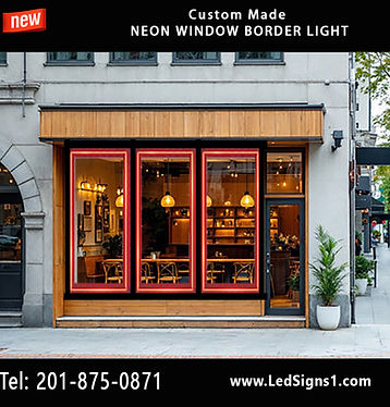 Led Neon Window Border straight Line light