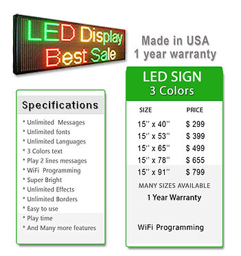 Led Sign Tricolor color