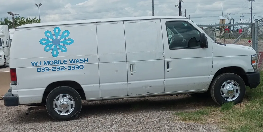 WJ Mobile Wash branded service van