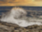 Ocean Waves crashing on a rocky shoreline