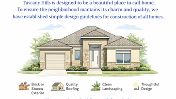 Tuscany Hills Building Guidelines (Harlingen, Texas)