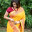 Thumbnail: Silk saree  With kashmiri embroidered work