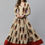 Thumbnail: Cream-Coloured, black and Red printed angrakha Anarkali kurta