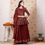 Thumbnail: Rayon printed kurta 3/4th sleeves with rayon skirt