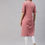 Thumbnail: Pink and green ethnic motifs printed kurta