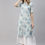 Thumbnail: Off white and blue floral printed kurta