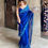 Thumbnail: Royal blue saree
