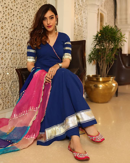 ANARKALI KURTI PANT WITH DUPATTA