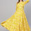 Thumbnail: Yellow and green printed A-line kurta