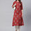 Thumbnail: Maroon ethnic motif print kurta