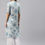 Thumbnail: Off white and blue floral printed kurta