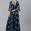 Thumbnail: Blue and White printed anarkali kurta