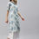 Thumbnail: Off white and blue floral printed kurta