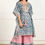 Thumbnail: Cotton printed with heavy lace work kaftan