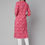 Thumbnail: Pink & White Bandhani Printed  Gotta Patti Indie Prints Kurta