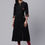 Thumbnail: Black solid A-line kurta