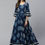 Thumbnail: Blue and White printed anarkali kurta