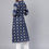 Thumbnail: Navy Blue and off-white printed layered A-line kurta with ghungroo